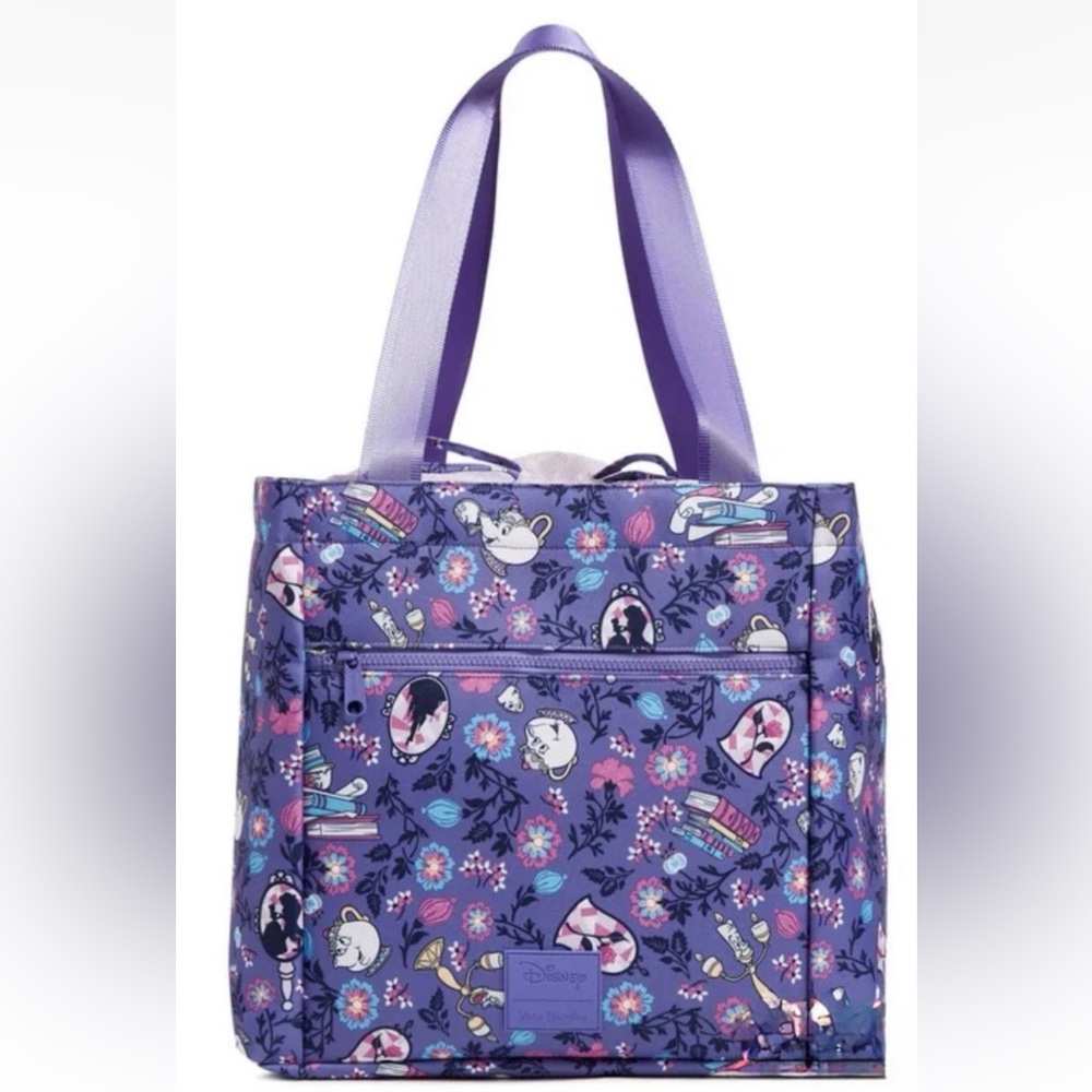 Vera Bradley Disney Drawstring Family Tote Belles Friends Beauty and The Beast